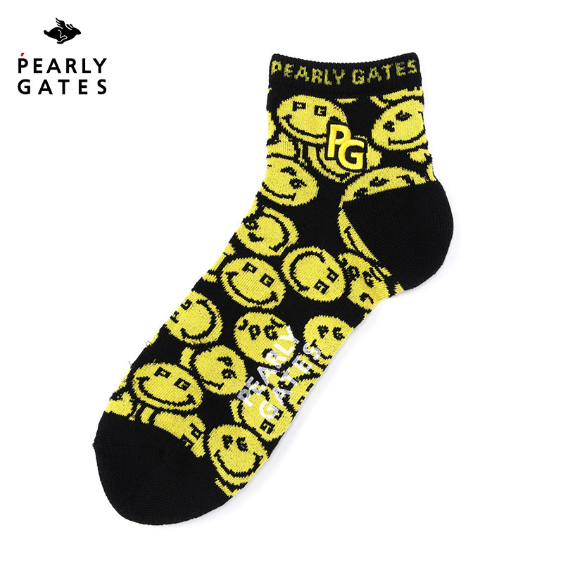 PearlyGates高尔夫球袜PG日本制男女士春夏吸汗透气卡通运动短袜