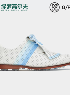 GFORE吉福高尔夫女士球鞋有钉鞋白色系带透气经典英伦风golf鞋