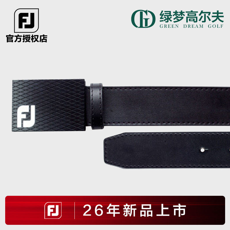 FootJoy高尔夫皮带经典FJ标志腰带新款男士运动休闲牛皮革腰带