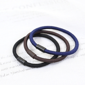 韩国进口头饰 实用扎头绳 发绳 KKNEKKI基础皮筋 编织胶皮扣发圈