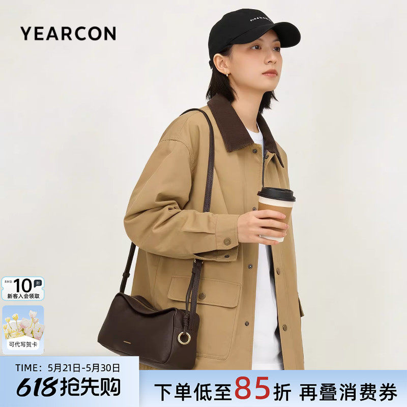 意尔康女包节日好礼2026新款复古质感枕头包单肩包百搭休闲斜挎包