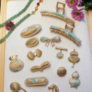 非遗原创新中式 国风新宋锦虎镇五毒纯手工抓夹发夹边夹饰品