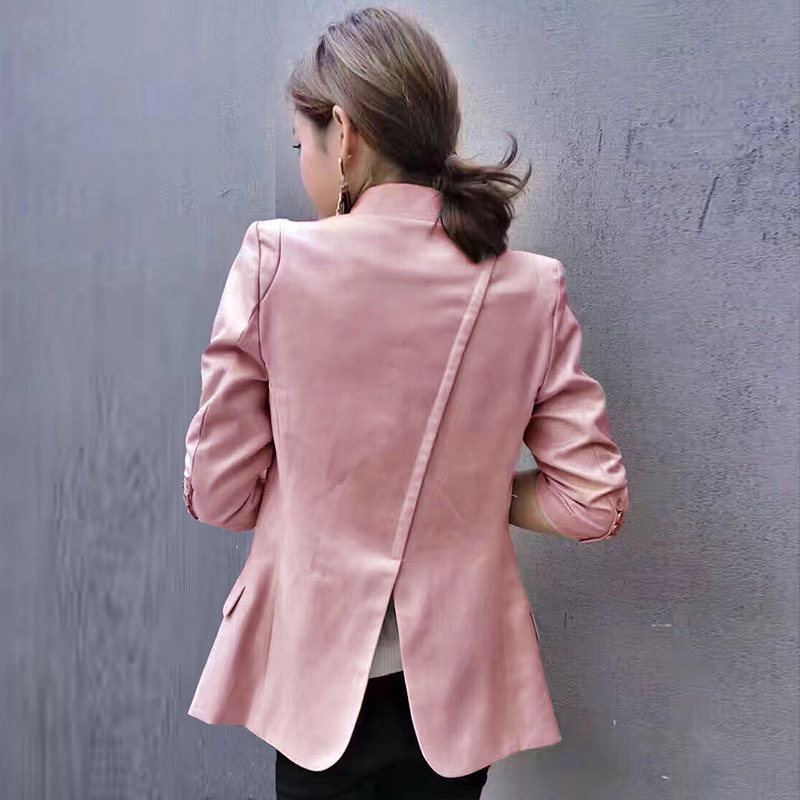 后开叉西服女职业9分小西装外套