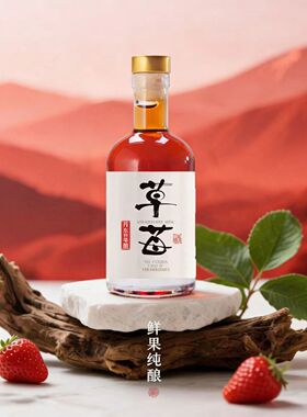 丹东草莓酒伴手礼微醺低度酒低度甜酒鲜氧有度高颜值女士果酒
