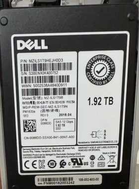 Dell 086DD 0086DD 1.92TB 2.5 SAS 12Gbps  SSD  PM1633a