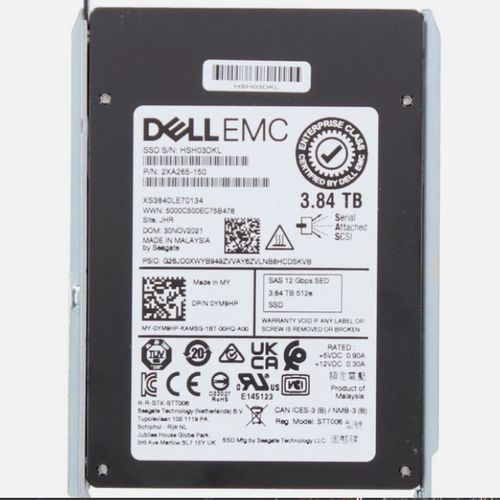 YM9HP 0YM9HP Dell XS3840LE70134 3.84TB SAS 12G 512e 2.5 SSD
