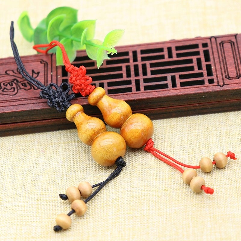 桃木小挂件  创意钥匙扣 节日庆典礼物饰品 肥城 中国结吉祥葫芦