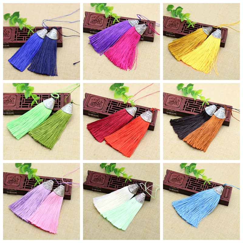 diy红色中国结编织钥匙扣穗子