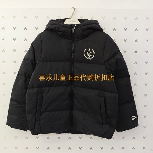安踏常规厚女童防泼水连帽羽绒服