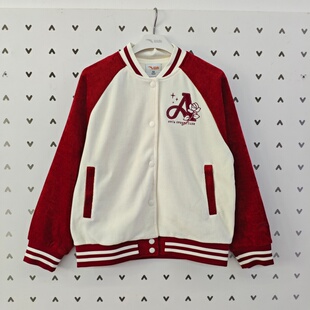 362621708S女大童安踏儿童2026年春夏星火篮球时尚 针织棒球服外套