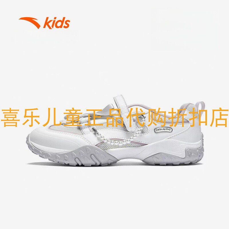 安踏儿童鞋2026夏女大童粘扣雀跃薄底玛丽珍运动芭蕾鞋322628811
