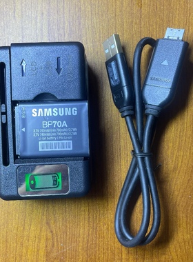 适用三星BP-70A相机电池ST66  WP10 TS-DV001-BP70A数据线充电器