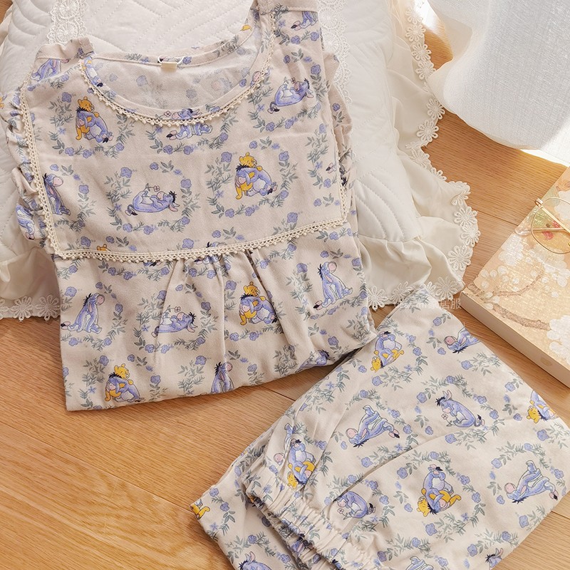 奶紫小毛驴轻软磨毛绒布睡衣