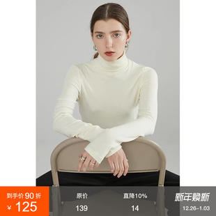 百搭修身 新款 高领针织衫 女黑色长袖 范洛 叠穿内搭打底衫 2026春季