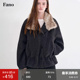 范洛Fano 奥伦堡日落羊毛混纺毛领宽松插肩袖 抽绳毛呢外套女2025