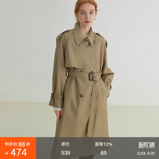 系带高级感英伦风防风经典 风衣女长款 大衣外套 2026春季 范洛Fano