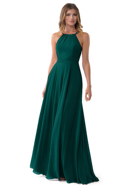 欧美晚礼服双肩吊带长款绿色连衣裙礼服女装Evening Dresses