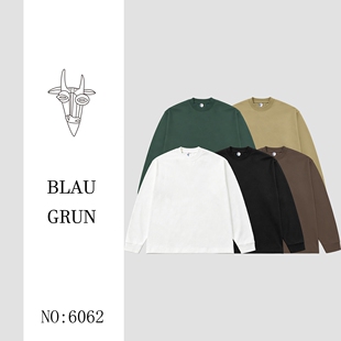 BLAU GRUN 2026秋冬320克重磅宽松纯棉长T宽松版型 男女情侣款
