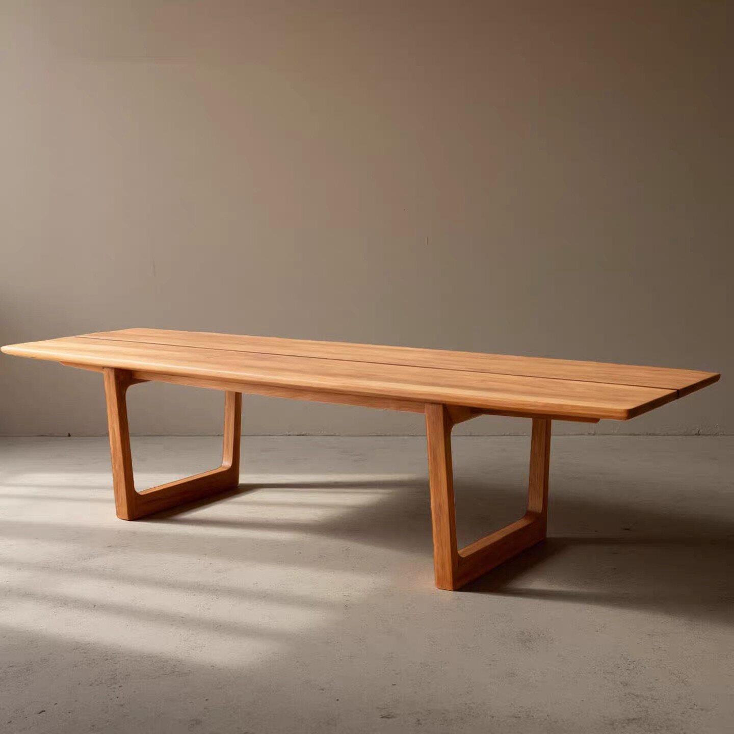 缅甸瓦城柚木实木餐桌法式复古轻奢原木书桌长方形茶室设计师茶桌