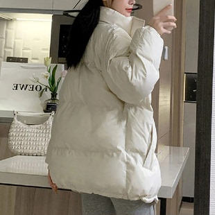 唐系列女装春秋冬时尚字母立领短款棉服外套左胸标/1-16