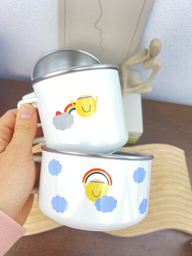 韩国碗水杯辅食碗jaju304不锈钢