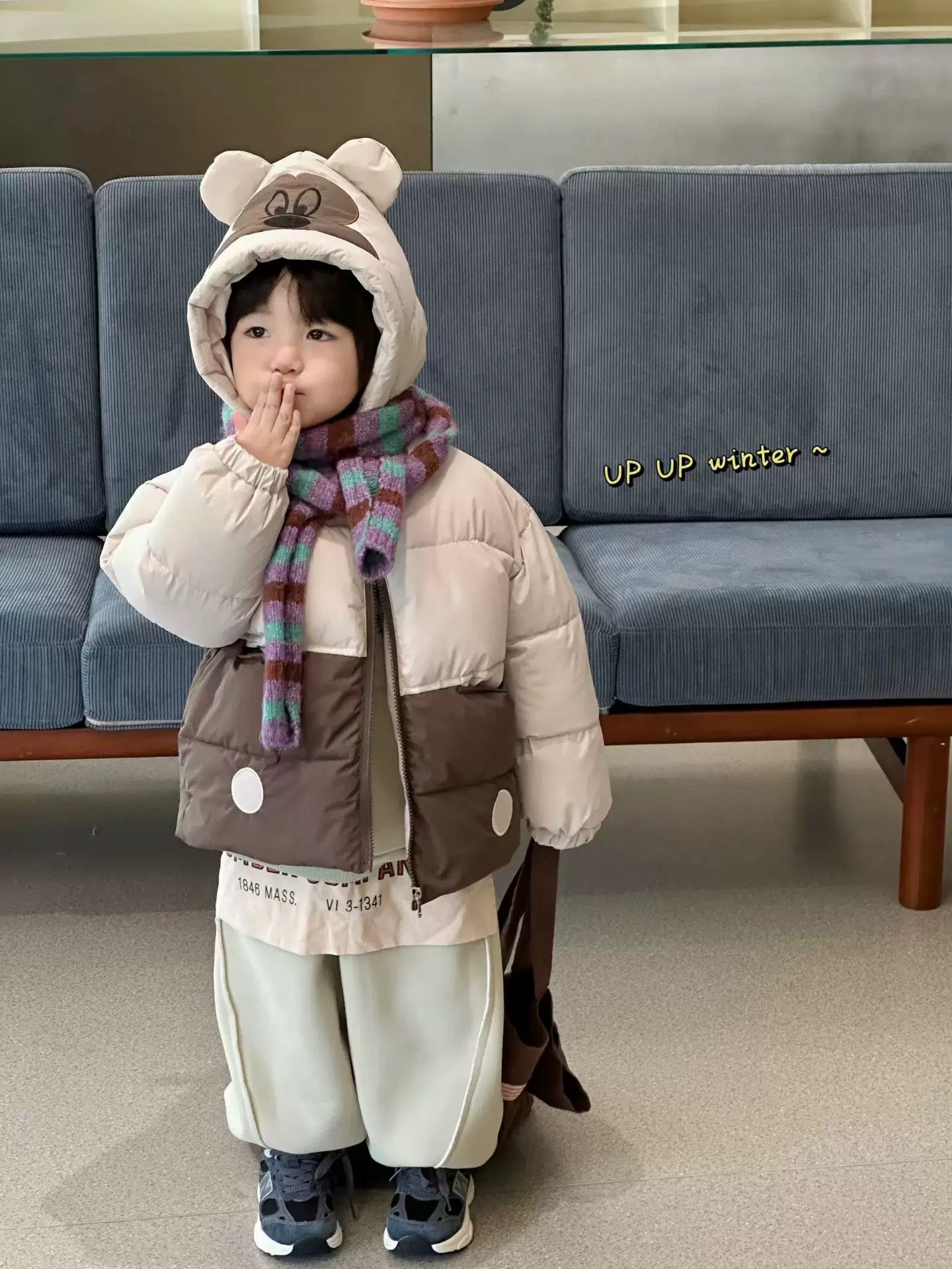 E家米奇云柔棉宝宝夹棉外套儿童加厚棉服不起坨男童女童休闲百搭