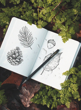 英国Luckies户外防水记事本便携 野外写生绘画笔记本子A6带铅笔