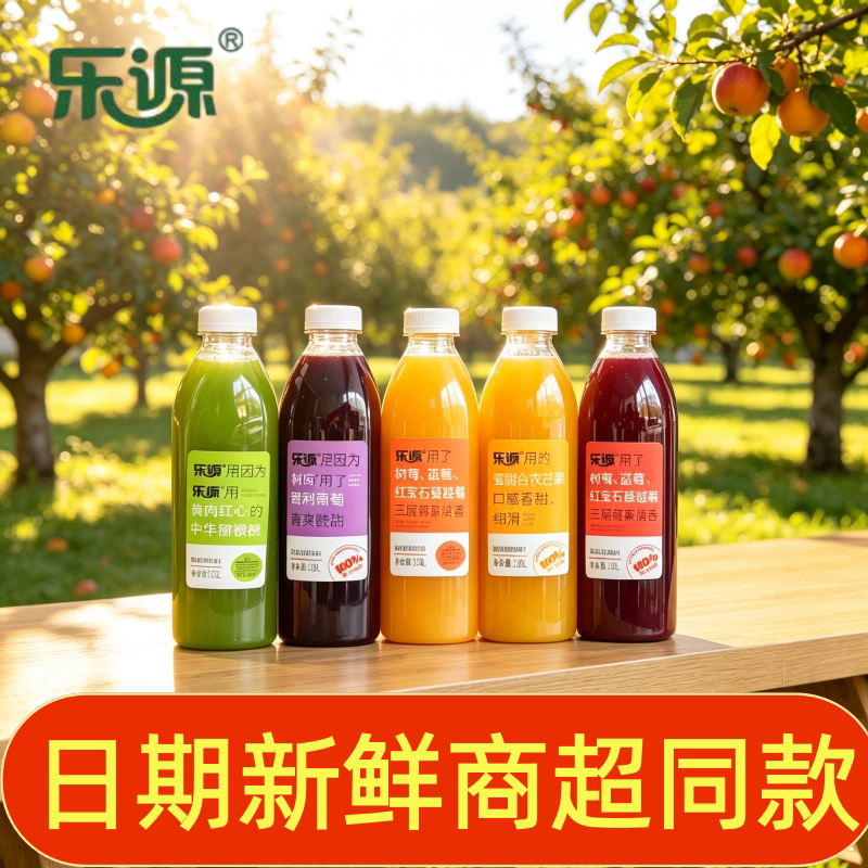 乐源壹品果汁猕猴桃汁1L大瓶图片