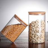 透明玻璃密封瓶茶叶杂粮收纳储物罐样品展示装 饰罐文玩收纳大小号