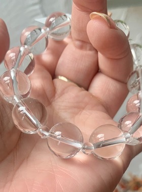 天然白水晶手串女款单圈