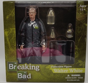 mezco蚂蚁绝命毒师老白黑色防化服电影影视模型手办玩偶盒子破损