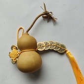 六帝铜钱装 天然葫芦 五帝钱六个康熙仿古钱币家具饰品挂件 饰摆件