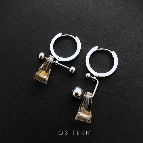 ositerm限定机械医用钢夏日耳环