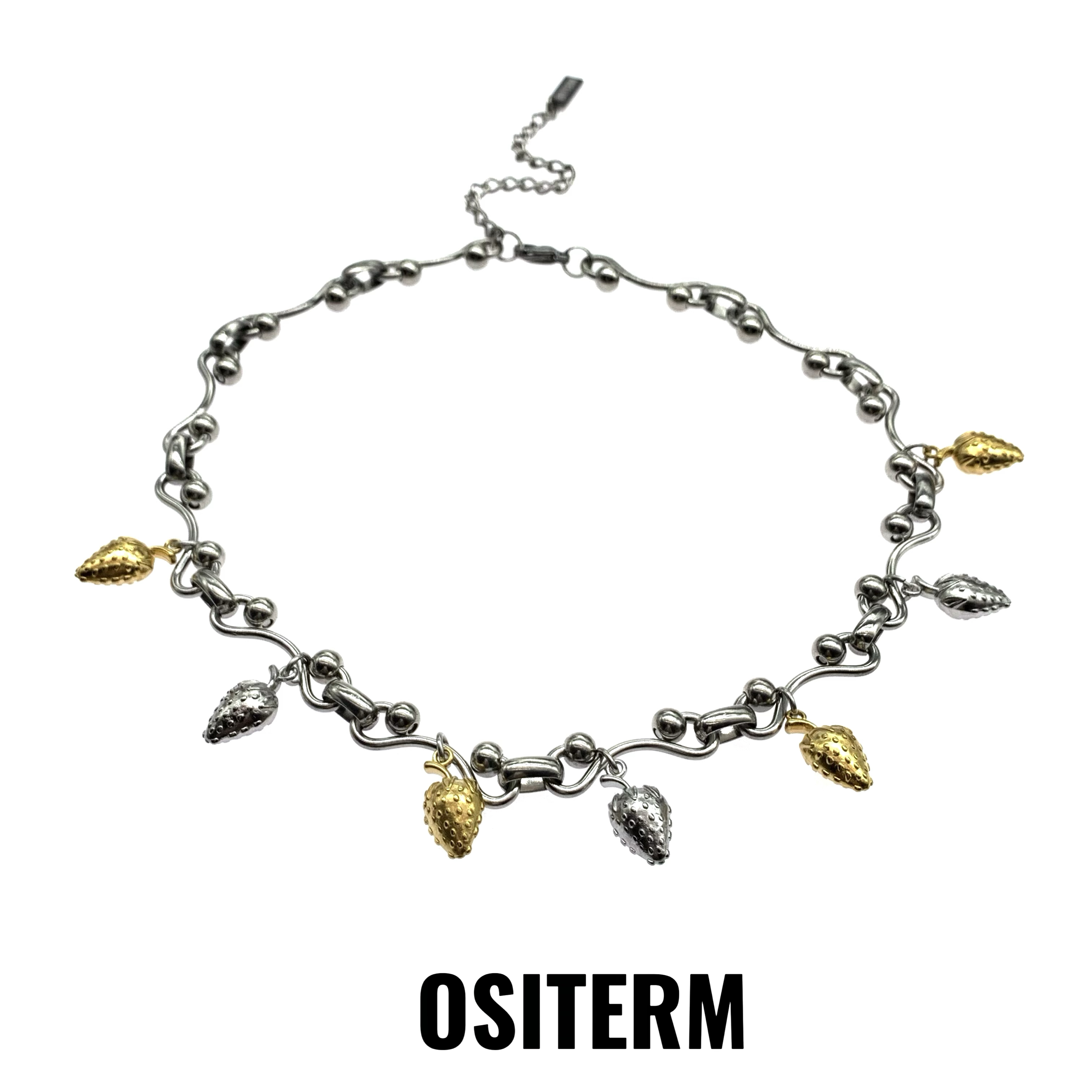 OSITERM机械莓果项链原创设计小众轻奢钛钢钻项链甜酷风百搭简约