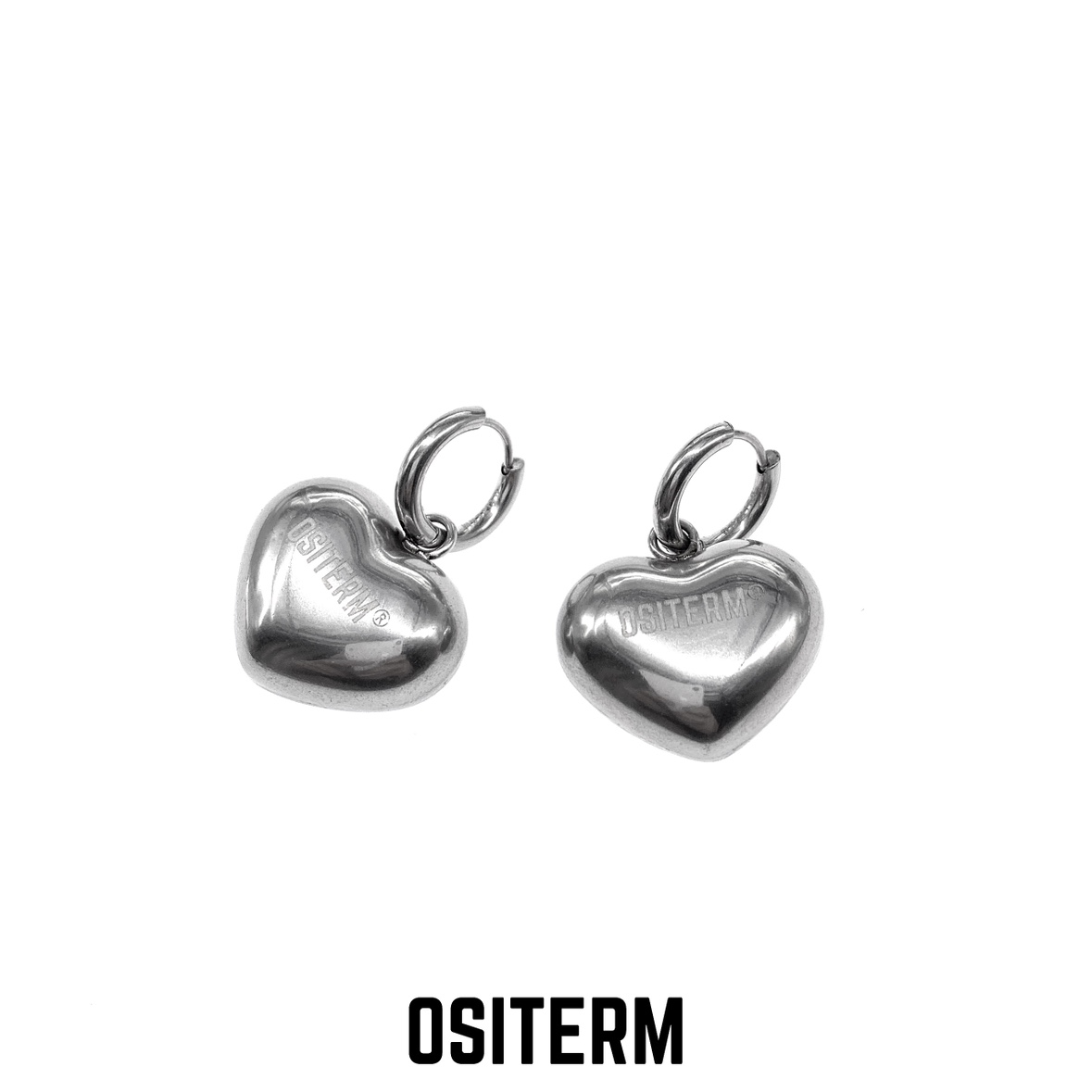 OSITERM MOONLOVE系列 立体爱心耳环 桃心气球男女耳饰小众高级感