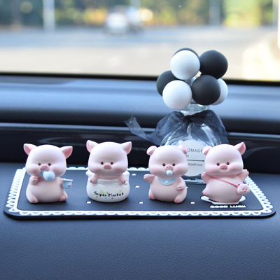 车载可爱小猪网红摆件