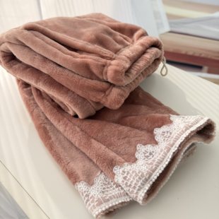 保暖宽松家居裤 珊瑚绒睡裤 女秋冬加绒加厚牛奶绒毛绒法兰绒睡衣裤