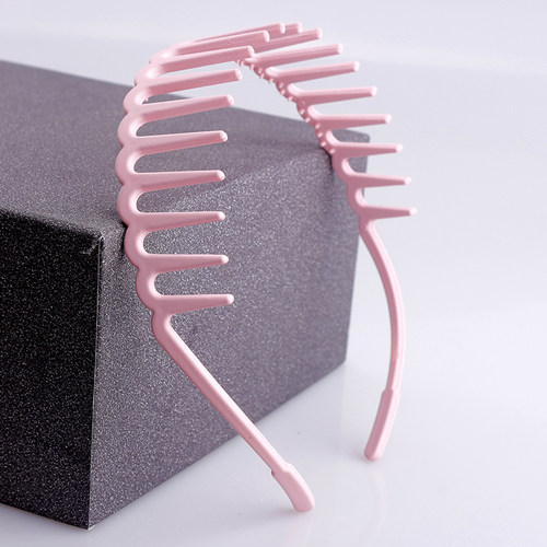 时尚风长齿磨砂质感塑料防滑发箍