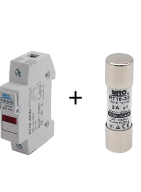 MRO茗熔熔断器座RT18-32(X)带灯LED导轨式保险丝座配1038R015 32A