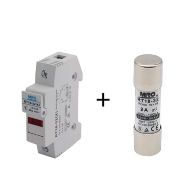 MRO茗熔熔断器座RT18-32(X)带灯LED导轨式保险丝座配1038R015 32A