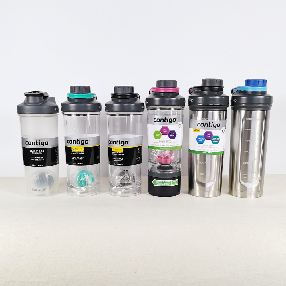 现货 美国contigo康迪克摇摇杯奶昔杯运动水杯男女健身蛋白带刻度
