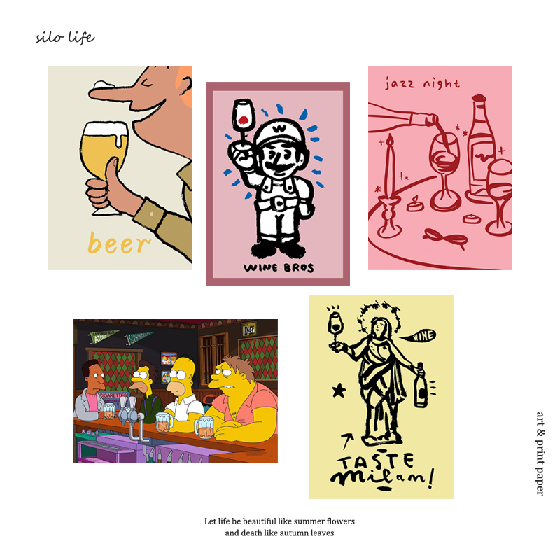 酒馆餐厅民宿小众装饰画