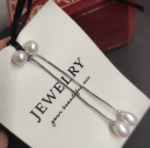 seiei酱同款流苏珍珠耳环s925银大米珠两戴款珍珠风吹耳线6-7mm