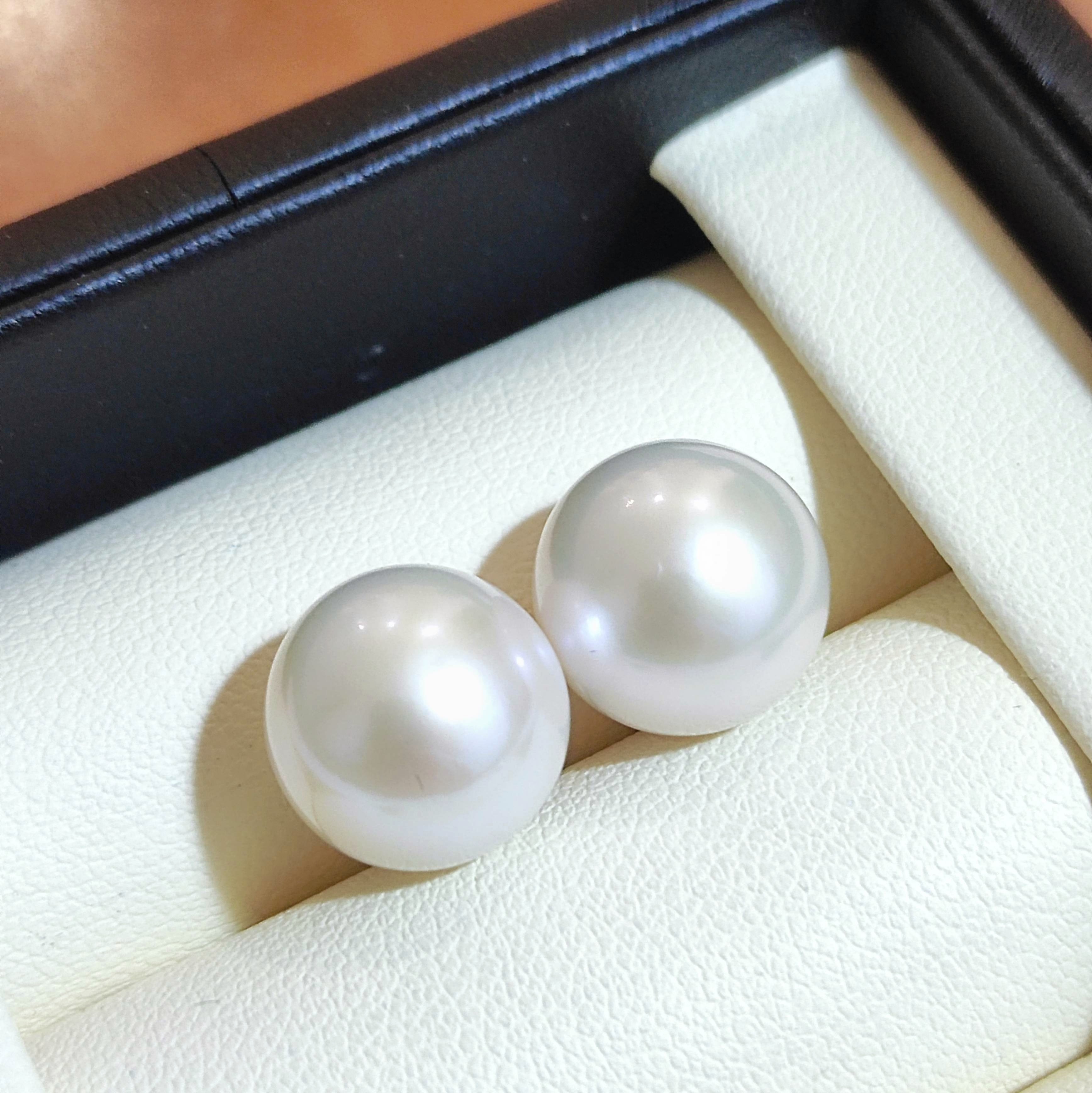 天然淡水珍珠11-12mm正圆爱迪生珍珠耳钉纯银针耳饰简约素钉,珠宝/钻石/翡翠,耳饰,淘宝优惠券,粉丝福利购,淘宝优惠卷