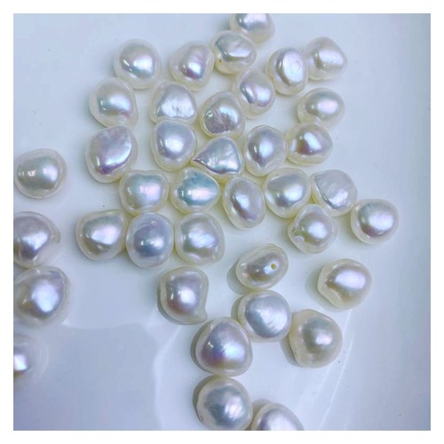 7-10mm巴洛克珍珠散珠diy强光通孔碎银子珍珠手链项链配珠隔珠