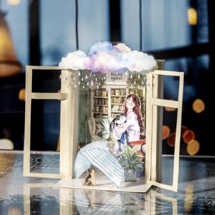 番茄酱少女PET模切贴纸 雨后清宁系列 雨天人物主题手账切膜贴纸