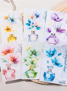 美好的一天PET贴纸 香瓶花期至系列 花与瓶主题手帐素材10张 6款