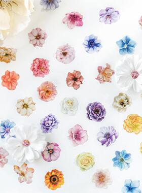 糖诗胶带 花之信约系列 轻复古花瓣手帐装饰素材循环贴100枚入6款