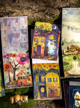 番茄酱少女 怪诞小屋 系列 房子主题造景背景贴纸本6款可选装饰