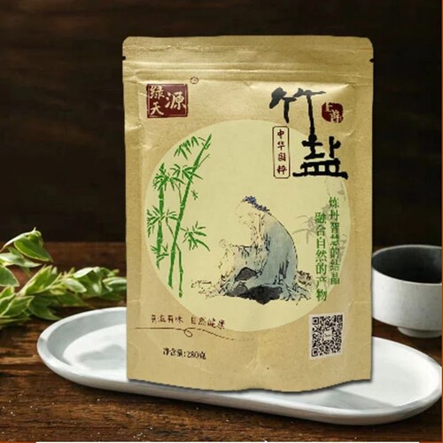 绿天源天恩上善一烤碱性竹盐无碘无抗结剂复合调味料2袋装/4袋装